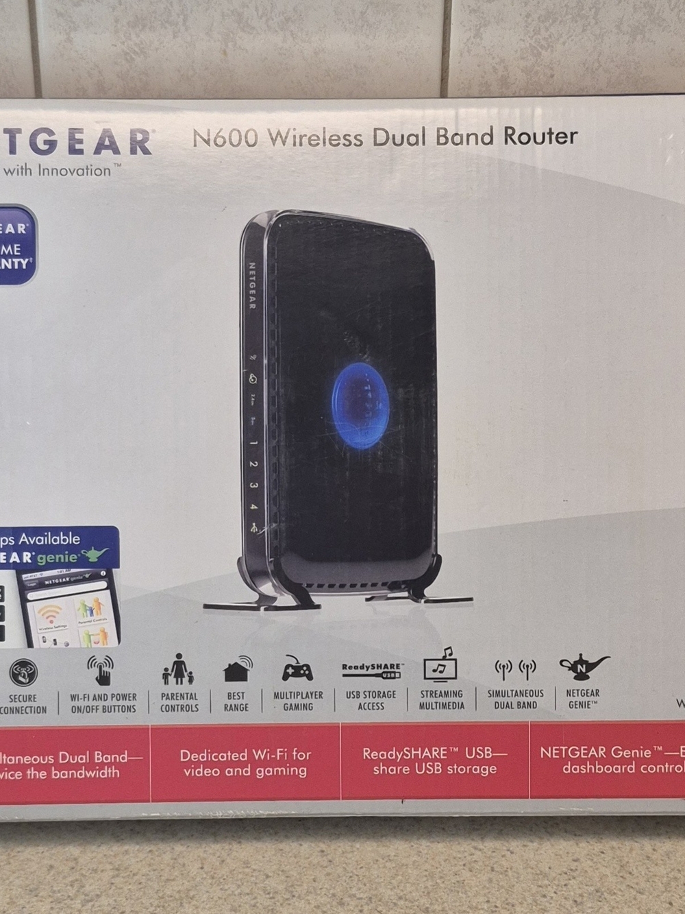 Netgear N600 Wi-Fi Router Wireless Dual Band Router WNDR3400 - Picture 6 of 6